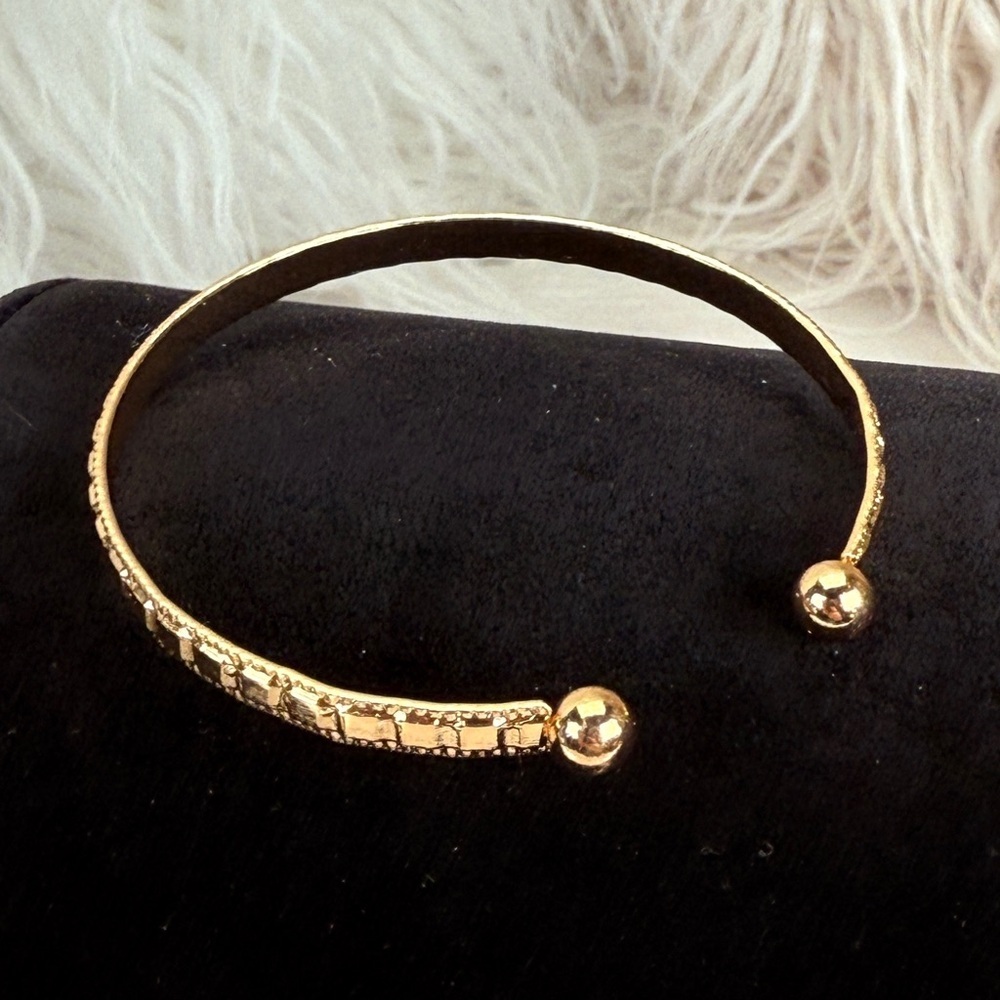 Goldtone Stackable Cuff Bracelet - Picture 13 of 13